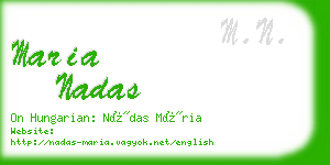 maria nadas business card